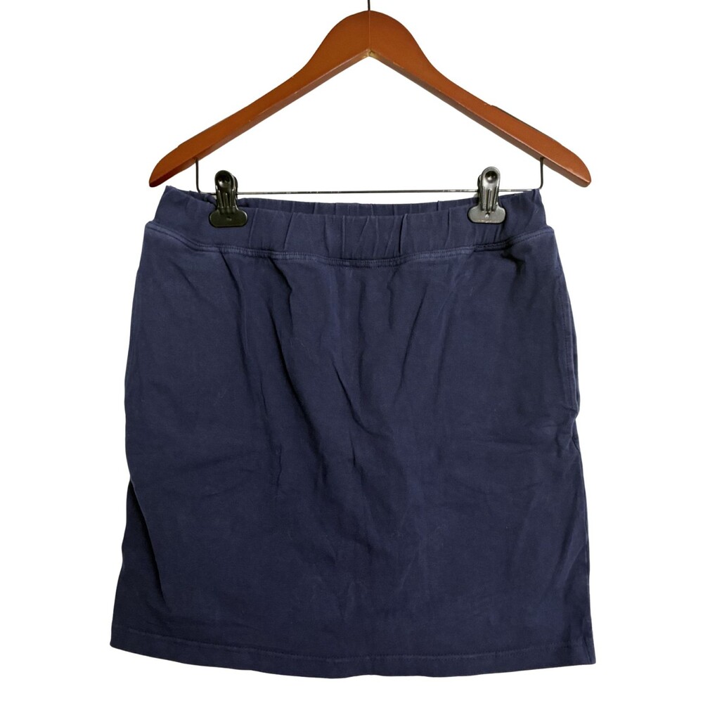 Woman Within Women's Navy Blue Knit Skort Size 12 S Pull On Cotton Stretch